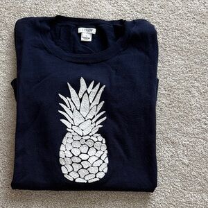 J.Crew Navy Sweater with White Pineapple